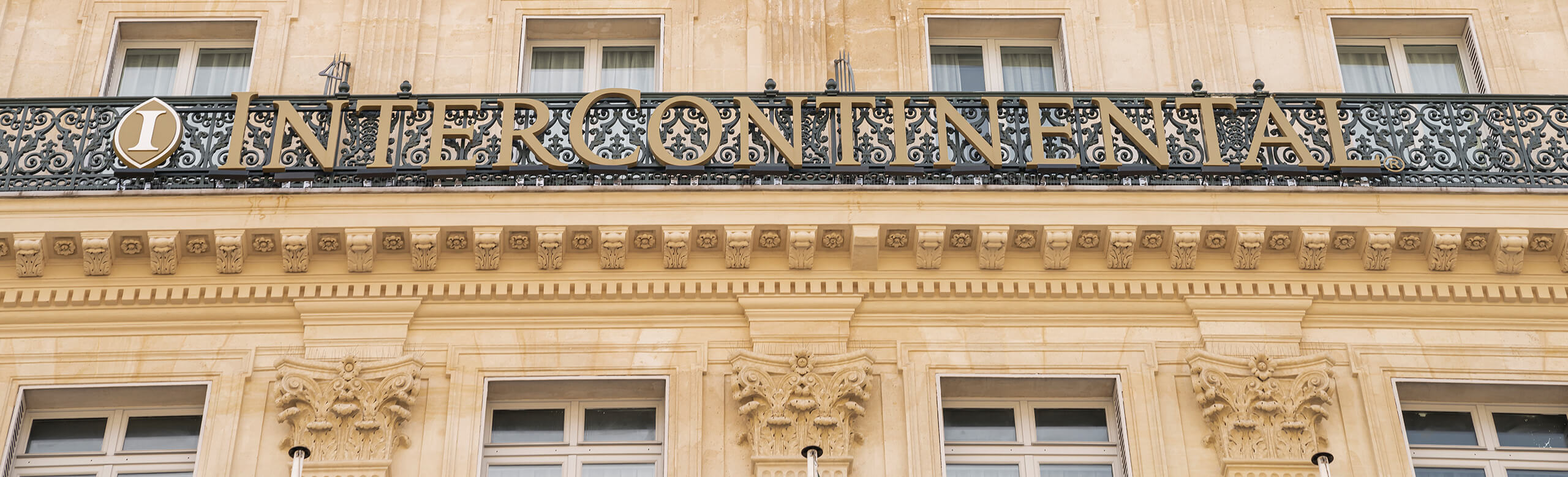 Facade of the InterContinental Le Grand in the centre of Paris.